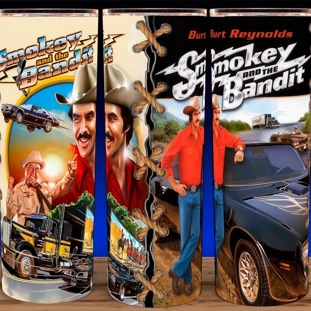 Smokey and The Bandit 70s Burt Reynolds Cup Mug Tumbler 20 oz